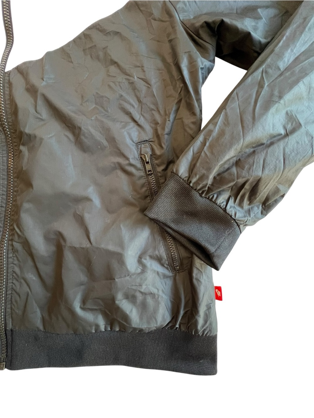 Nike Women's Sportswear Windrunner Jacket in Black and White Size Medium - Picture 3 of 11